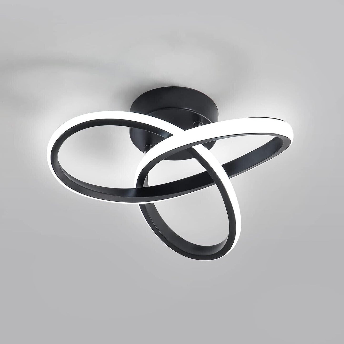 LED Deckenleuchte, Deckenlampe 20W 2200LM, LED Lampe Schwarz für Wohnzimmer