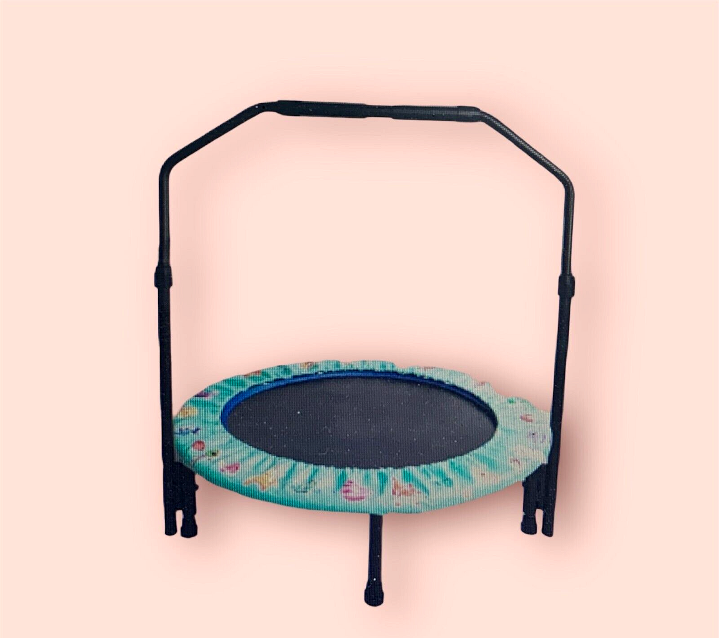 Trampolin Kinder Ø 92cm Mini Kindertrampolin mit gepolsterter Sicherheitsabdecku