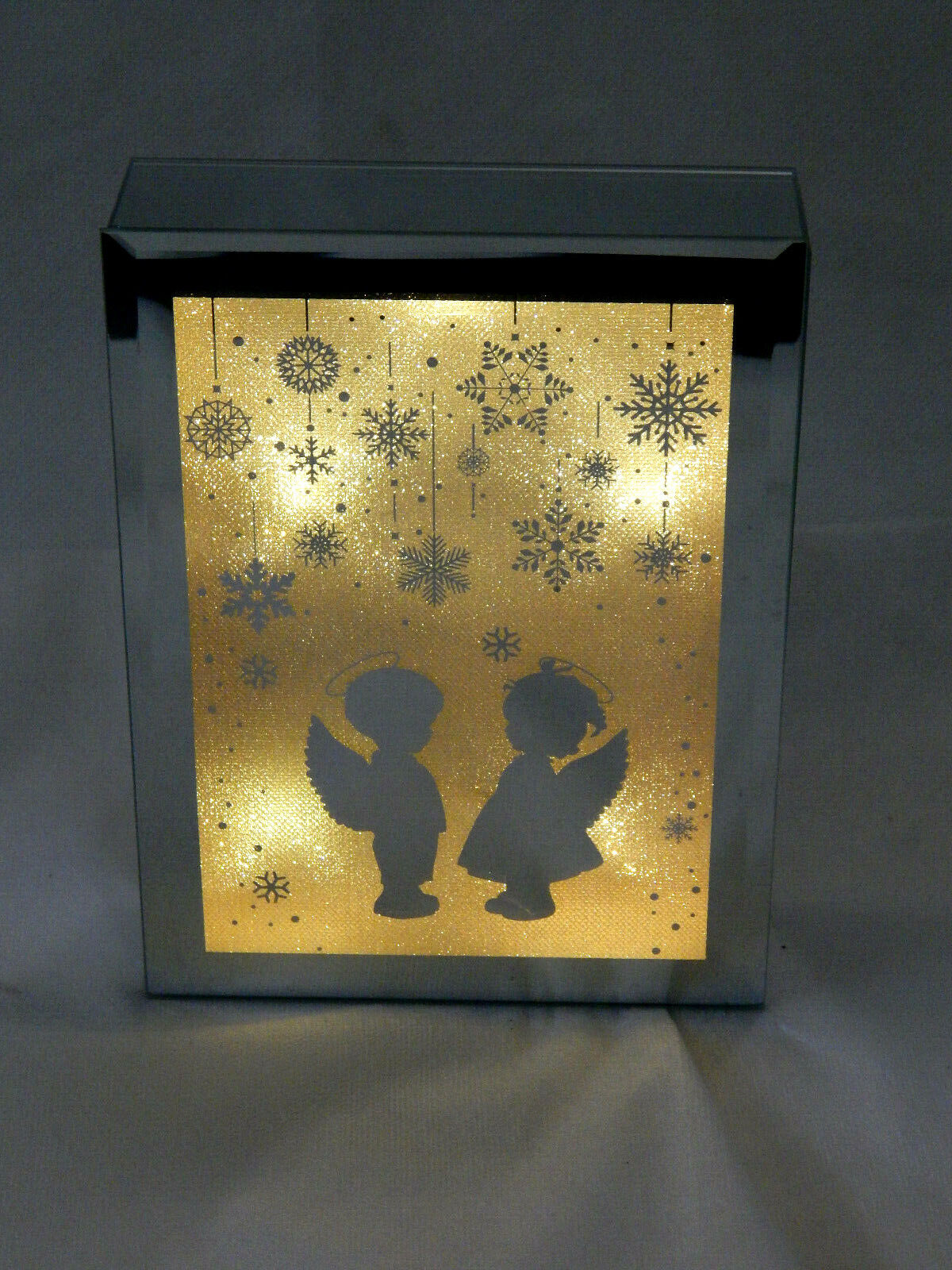 LED-Glasdeko "Engel"