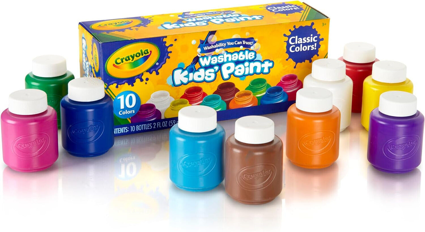 CRAYOLA 54-1205 - 10 Aus und Abwaschbare Farben Kinder Fingergarben Finger Farbe