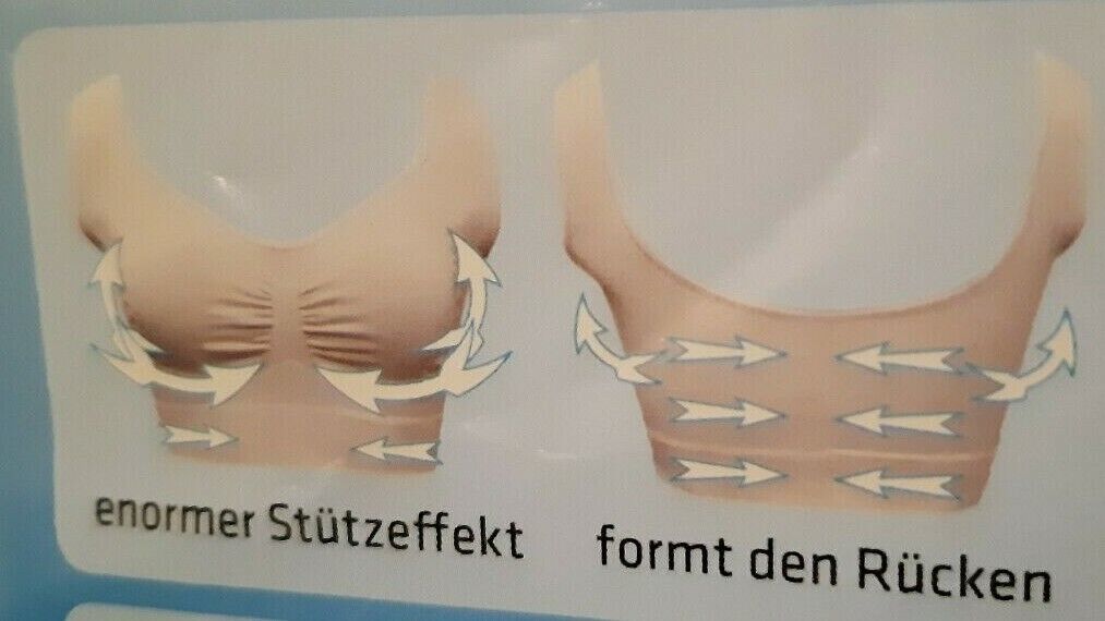 Ahh bra - DerWohlfühl BH- 3er Set - nahtloser BH Ersatz und ohne Büge Größe L