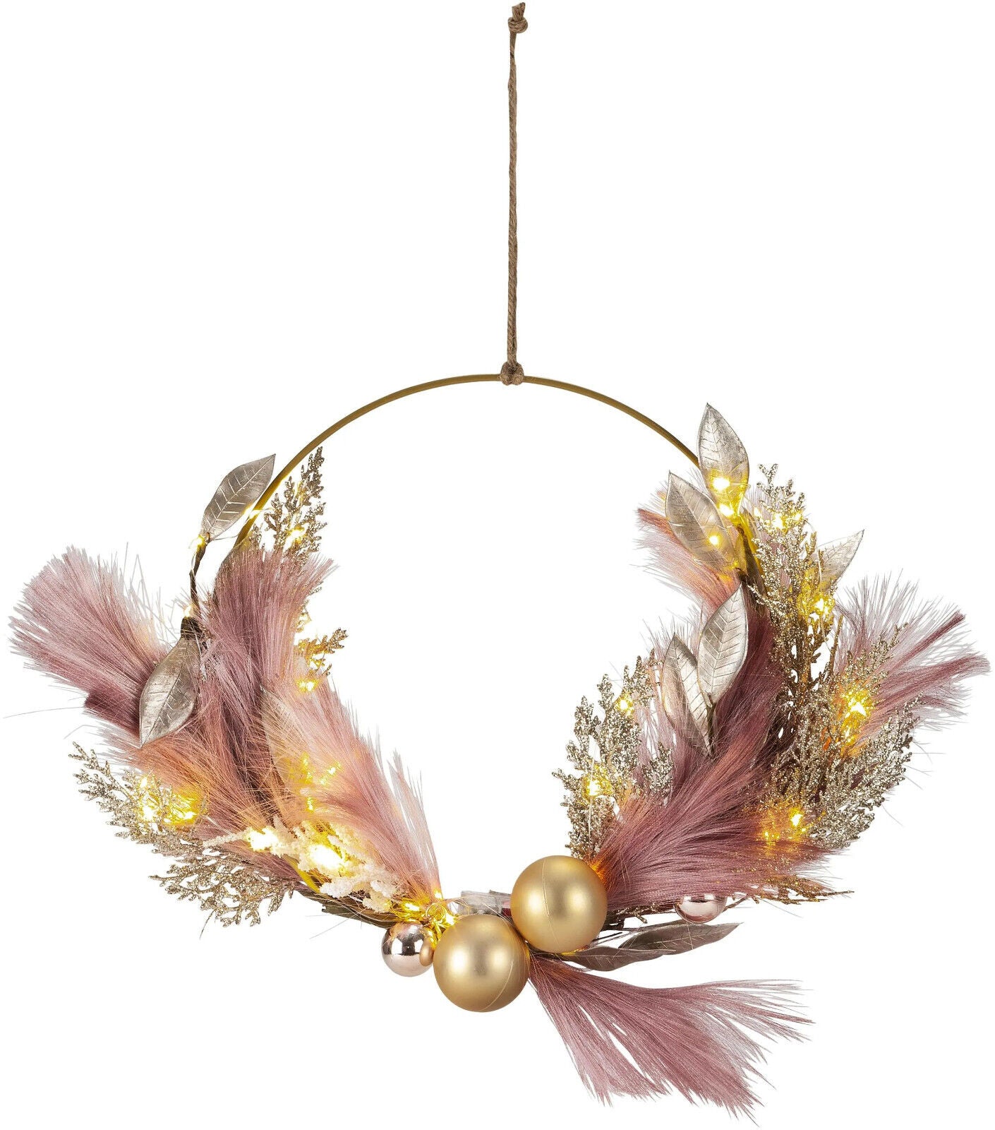 LED-Metallring "Light Gold" 30cm Deko Hängedeko Advent Dekoration Weihnachten