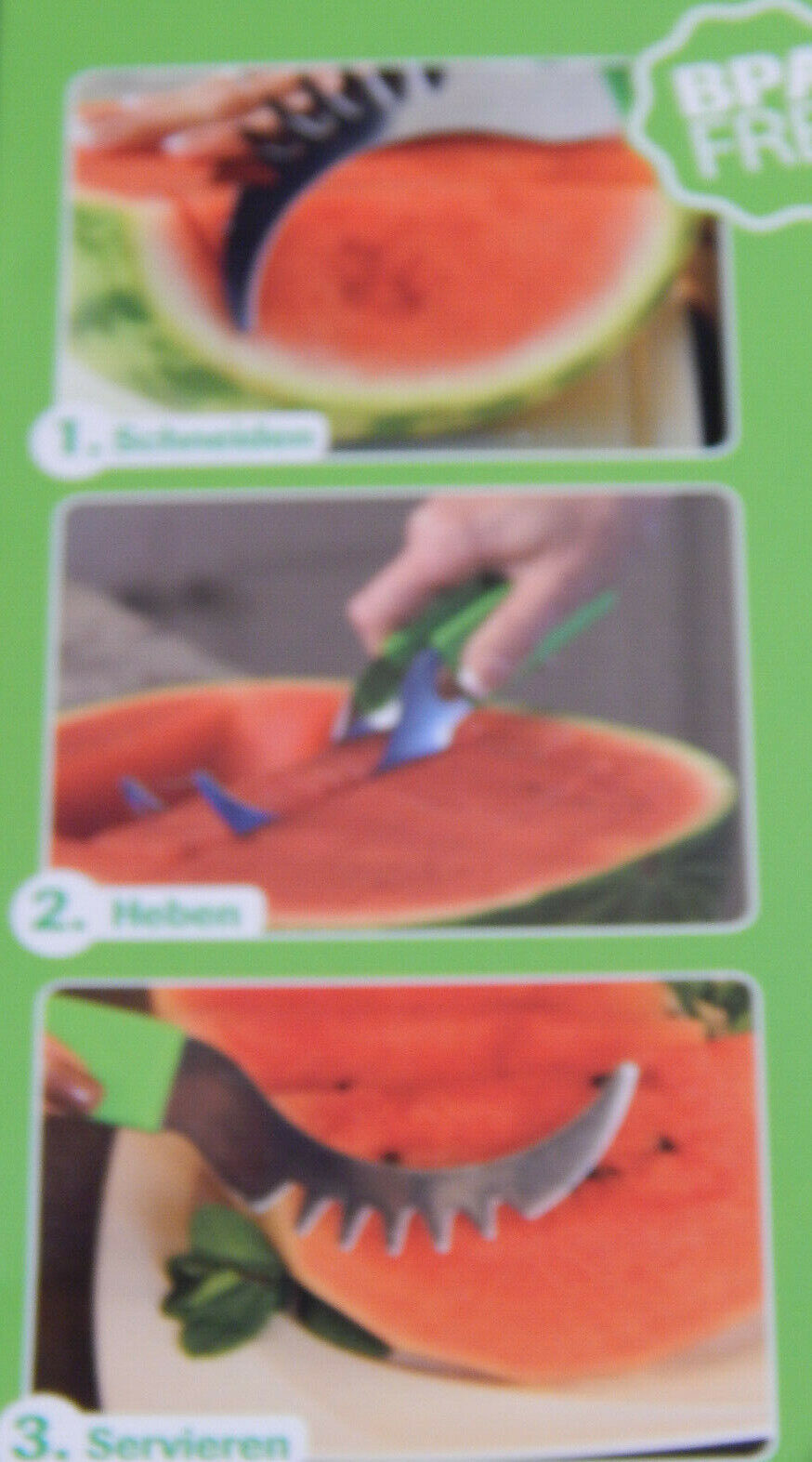 WassermelonenschneiderMelonenteiler Melonenmesser Obstmesser Küchenhelfer