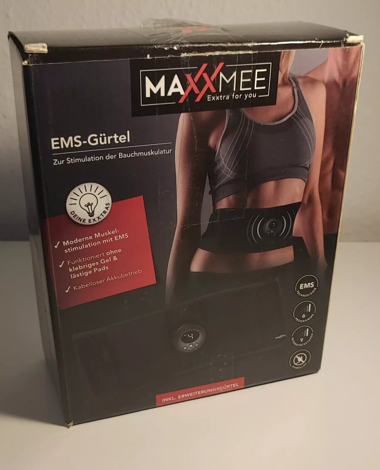 EMS-Bauchmuskel-Gürtel, Trainingsgerät, Elektrisch, Muskelstimulation, Maxxmee