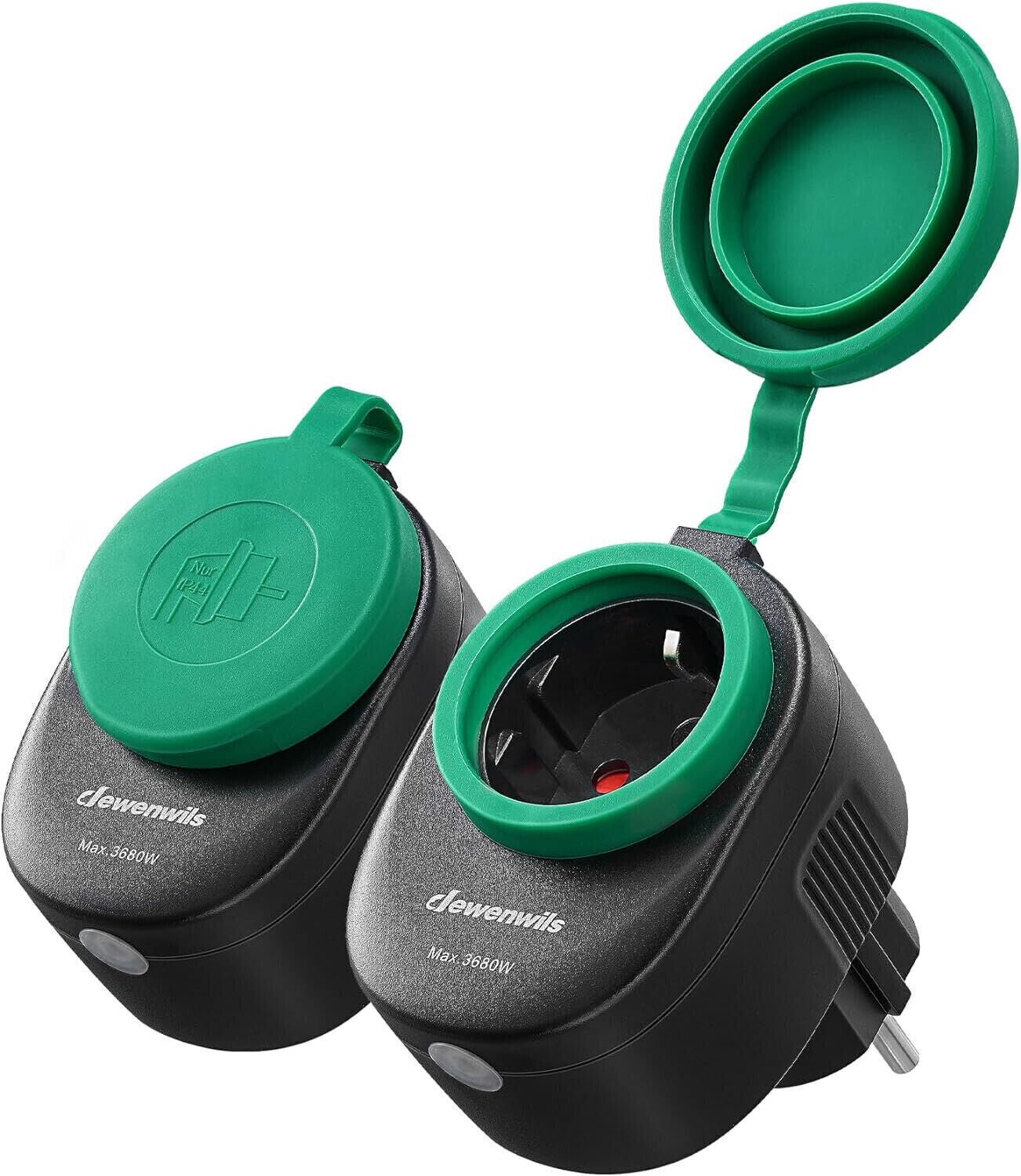 WLAN Steckdose Outdoor max. 3680W Alexa Smart Steckdose Aussen, IP44 Wasserdicht