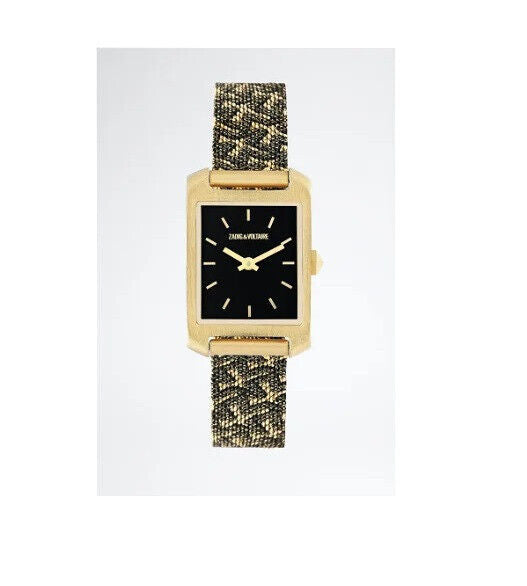 Zadig & Voltaire ZVT1118 Damen-Armbanduhr, Quarz, Analog Goldfarbend