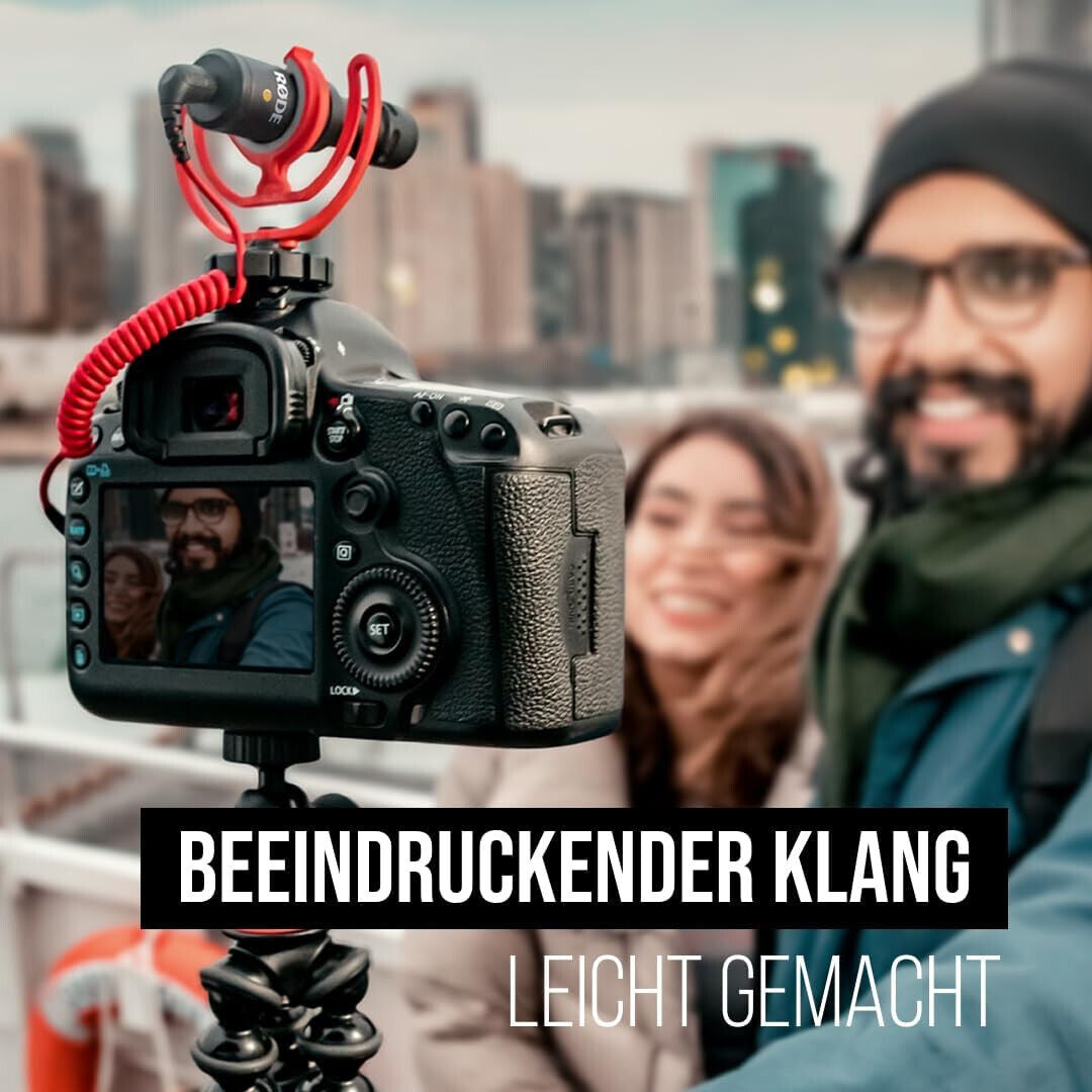 Rode Videomicro Kondensator Kamera Richtmikrofon aus Metall in Schwarz
