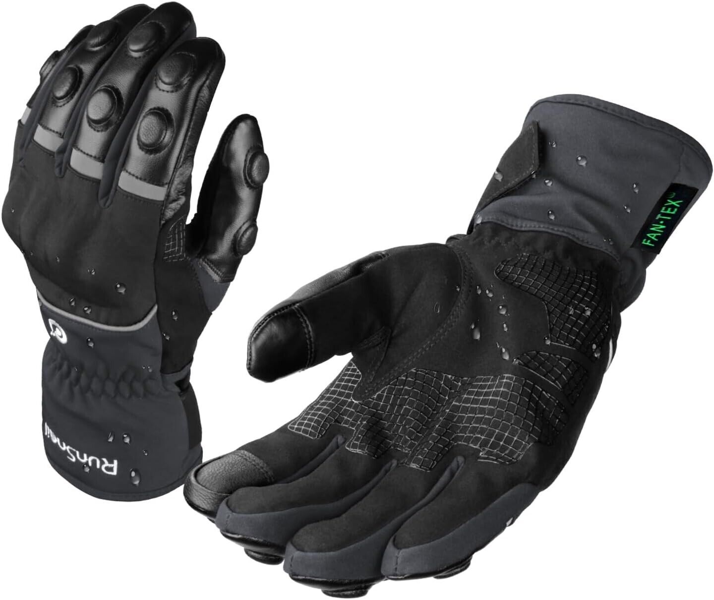 2KP CE Winter Motorradhandschuhe für Männer Frauen, Winddichte Wasserdichte Moto