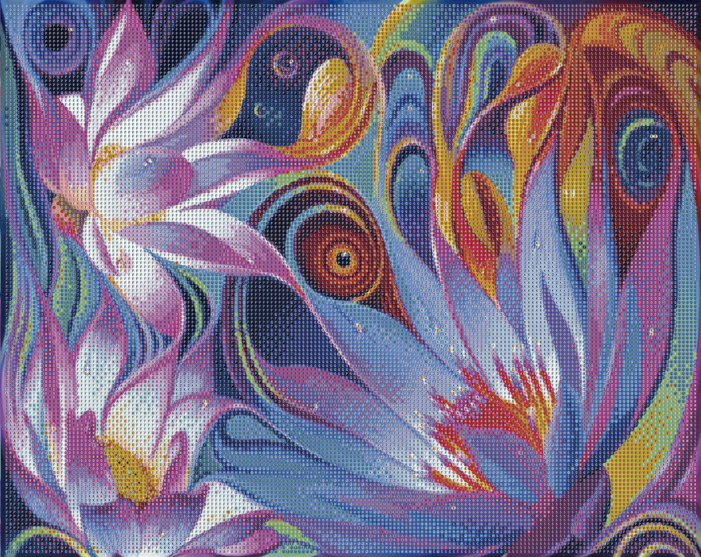 Diamond Painting "Bunter Lotus" 50 x 40 cm
