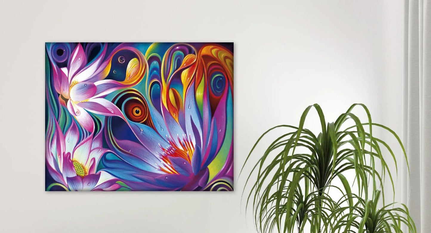Diamond Painting "Bunter Lotus" 50 x 40 cm