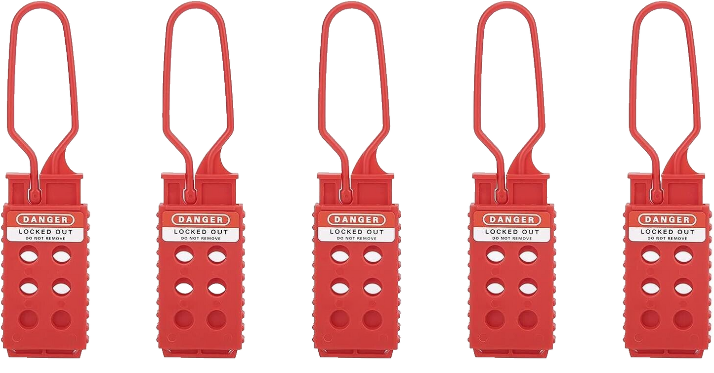 10 Stück Lockout Haspe 6 Löcher Isolierung Tagout Haspe Multi-Personen-Managemen