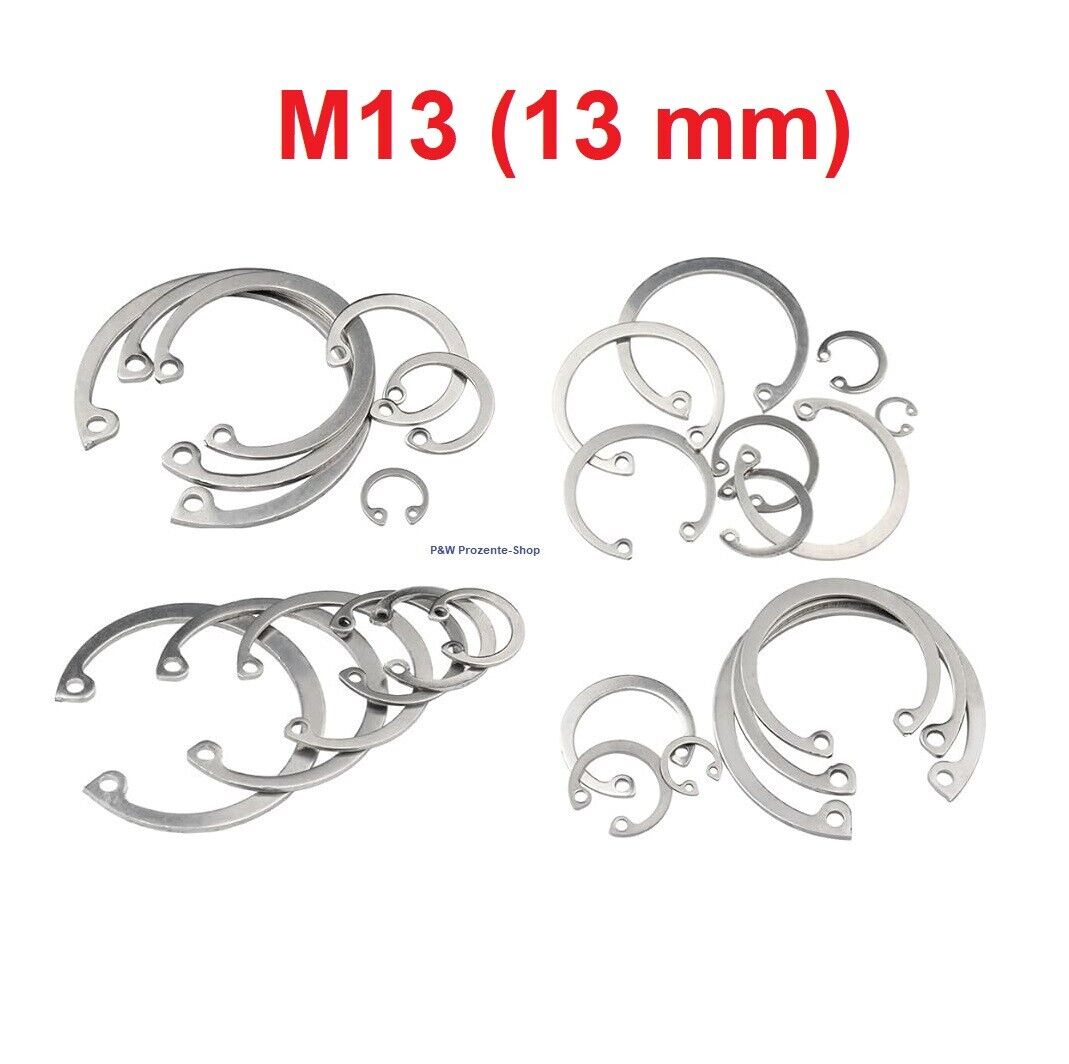 Sicherungsring M8 bis M20 DIN 472 Innen, Seegering, Edelstahl A2, 8mm - 20mm