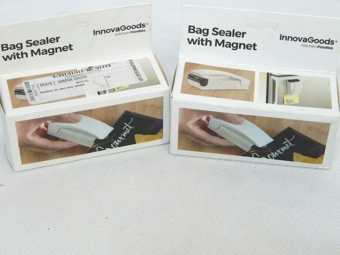 2 Stück InnovaGoods Beutelverschließer mit Magnet