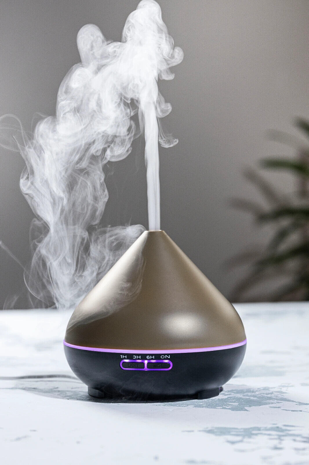 Luftbefeuchter Aroma Diffuser Taupe Stimmungslicht Mit Timer