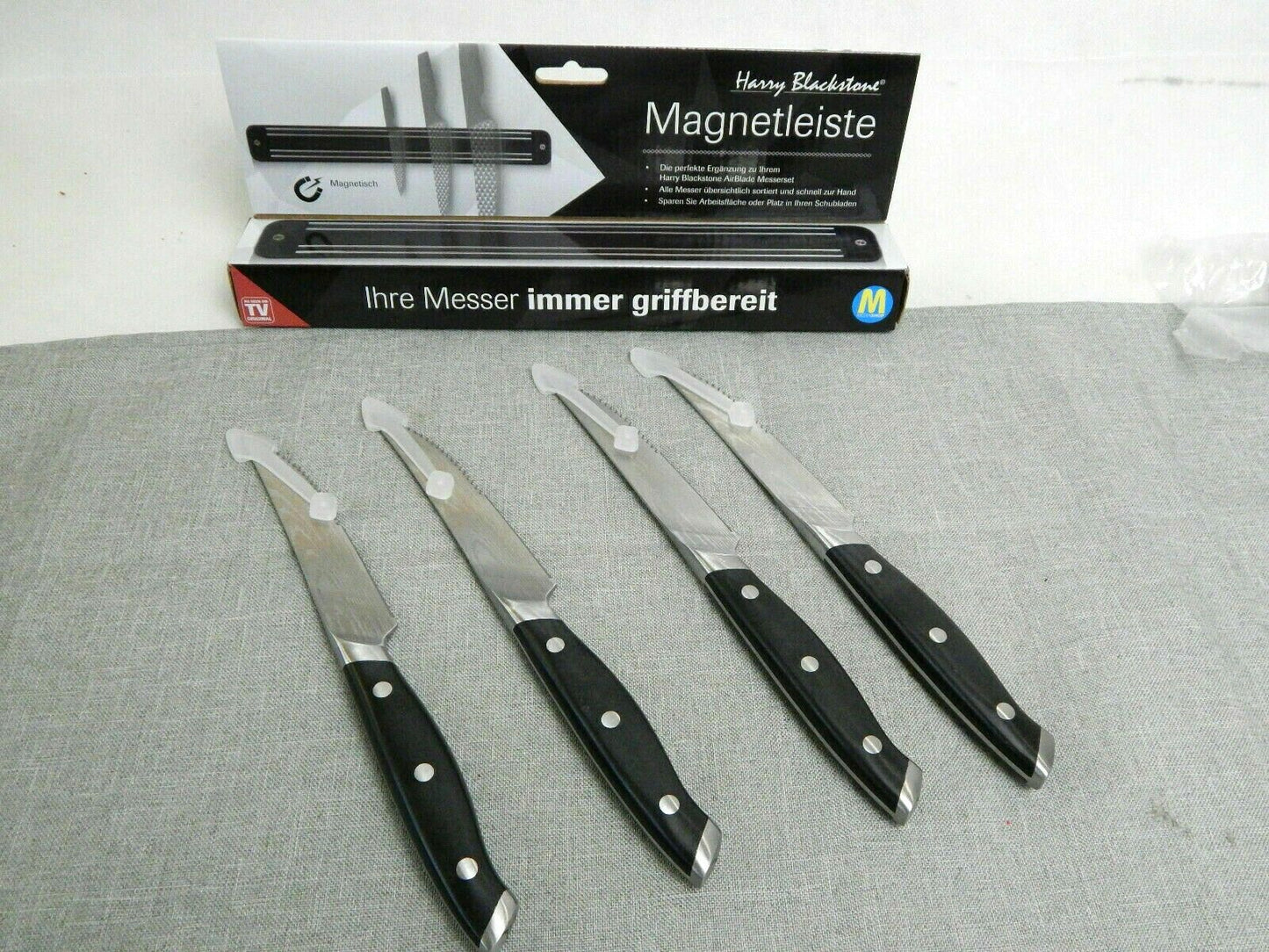 Trusted Butcher Messer-Set mit Magnetleiste & Messerschleifer & Pfanne