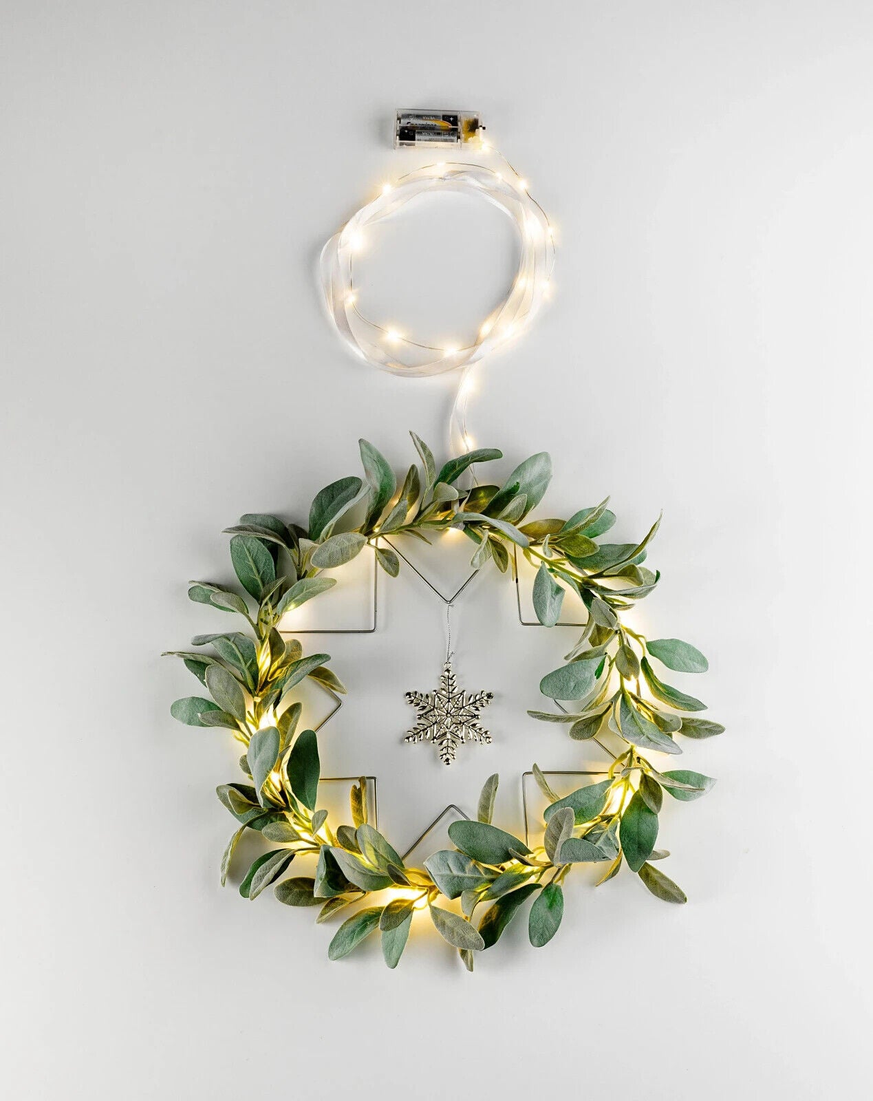 LED-Dekokranz "Winterzeit" Weihnachten Advent Dekoration Weihnachtsdeko
