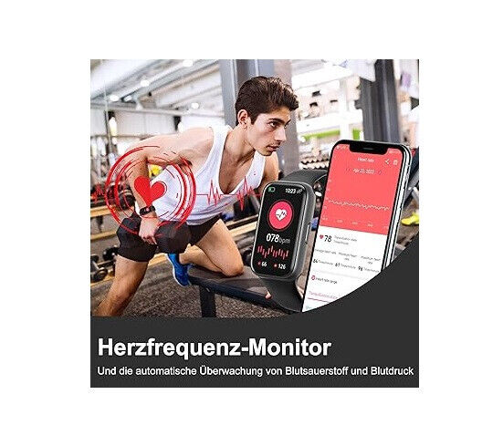 BingoFit Fitness Tracker, Fitness Armband Uhr mit Schrittzähler Pulsuhr Schwarz