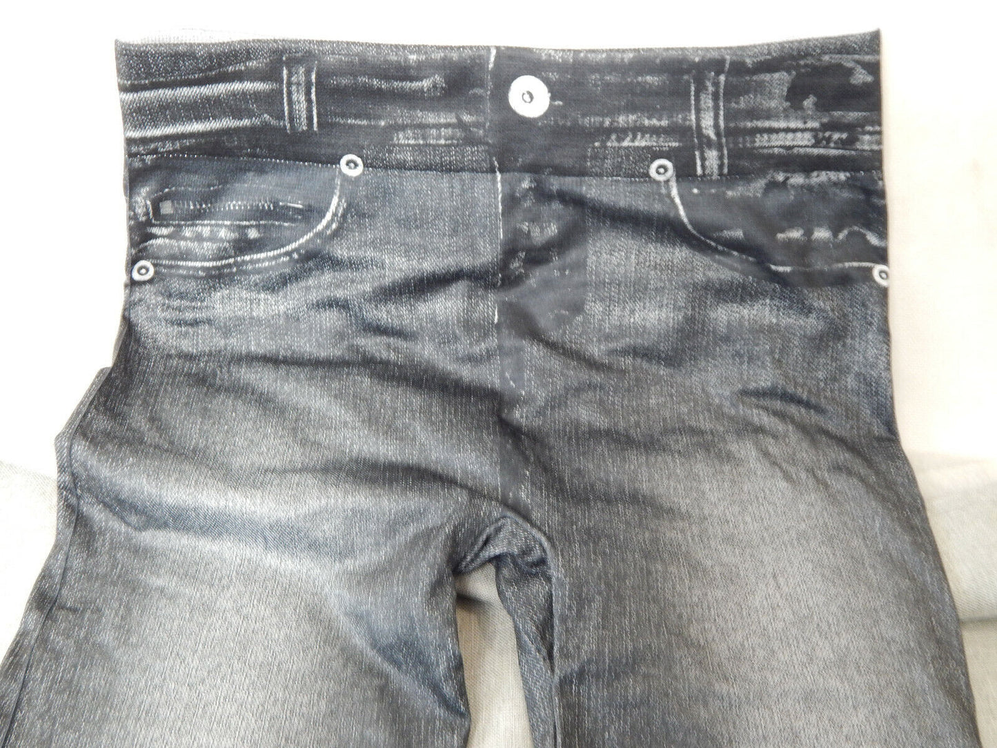3 Stück Damen Leggings Hose Slim Jeans Optik S-M in grau
