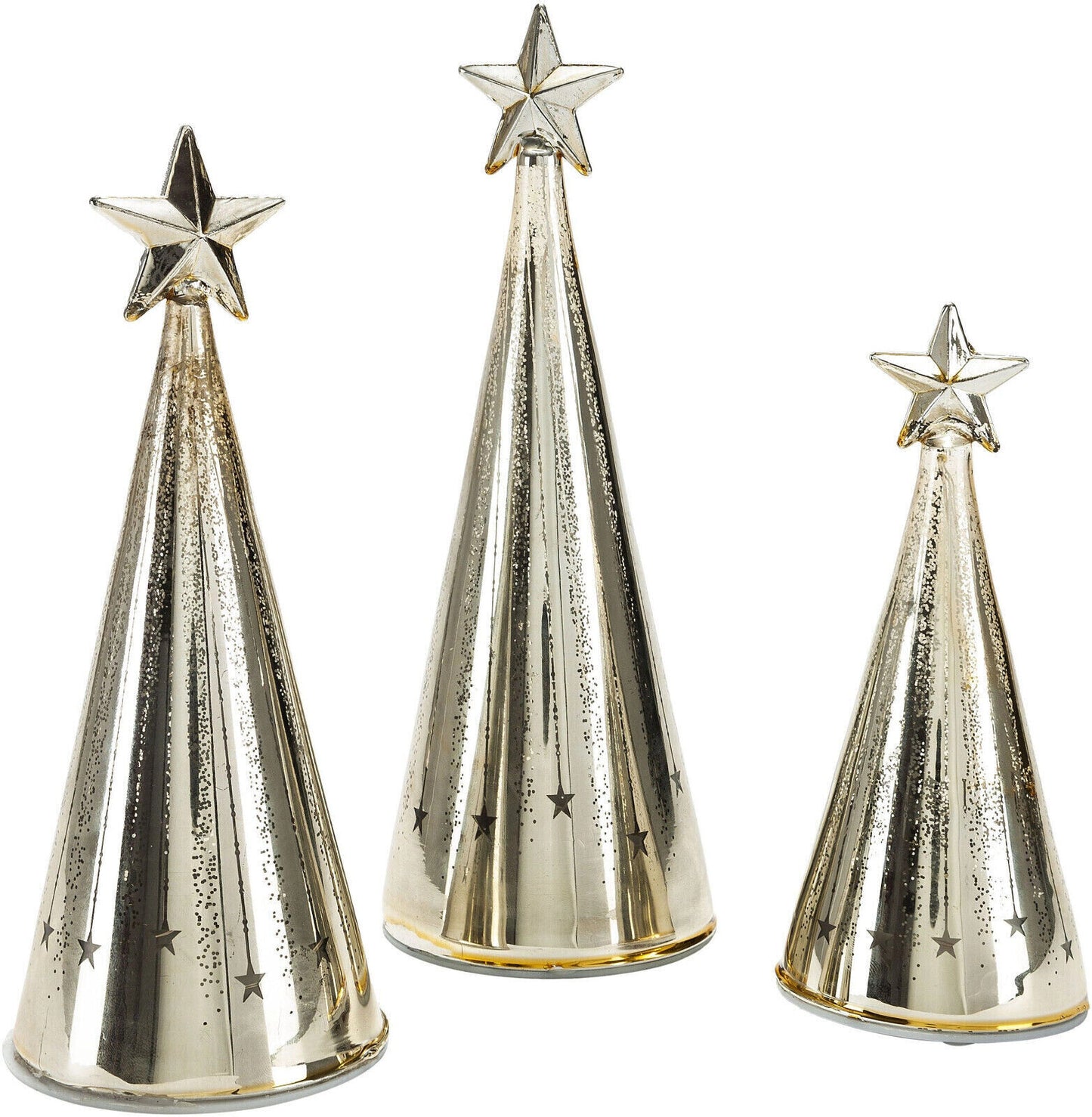 LED-Glaspyramiden "Brilliare" 3er-Set Deko Weihnachtsdeko Advent Dekoration Glas