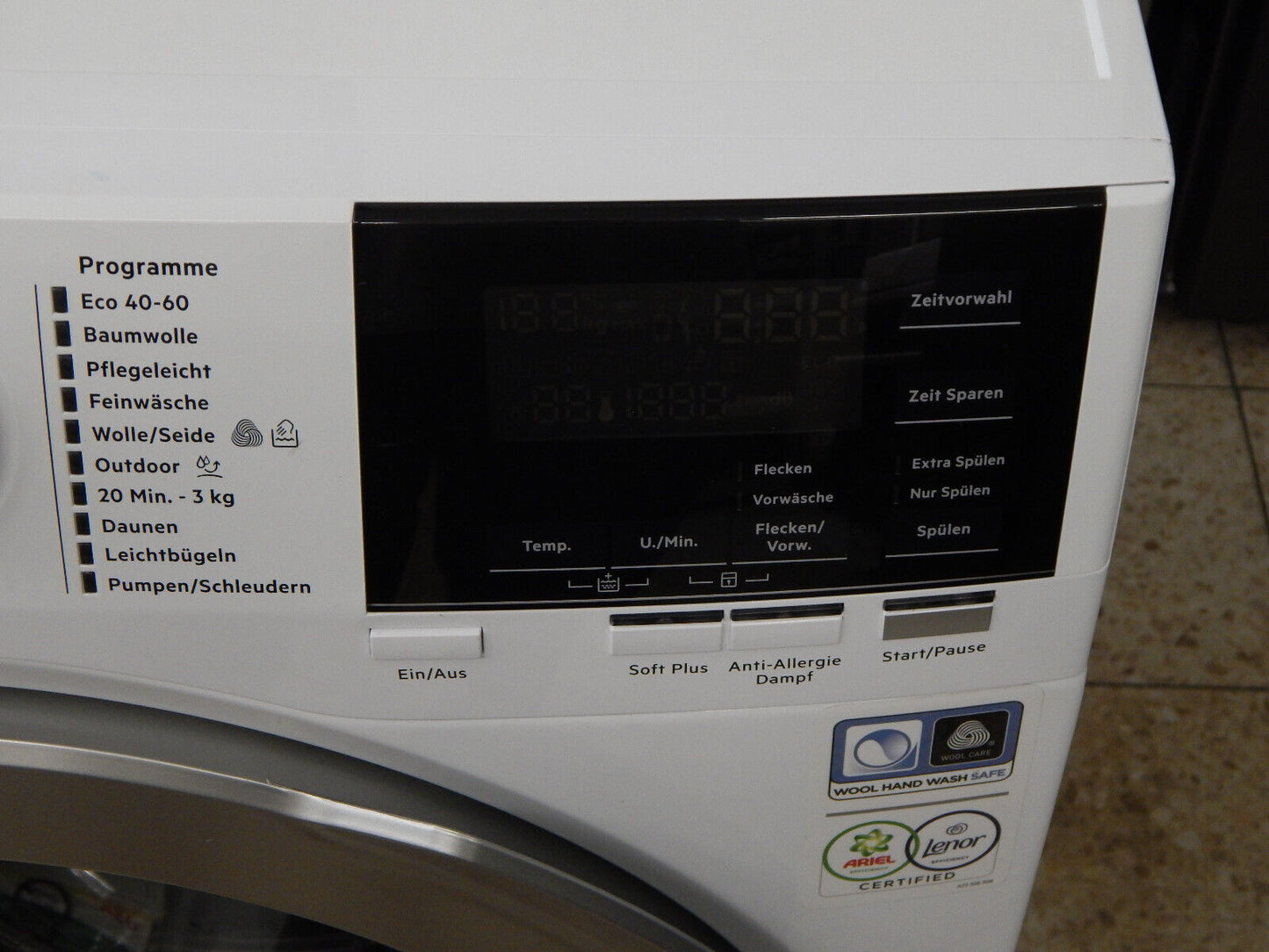 AEG Waschmaschine Serie 6000 L6FB49VFL, 9 kg Anti-Allergie, ProSense, 1400 U/Min