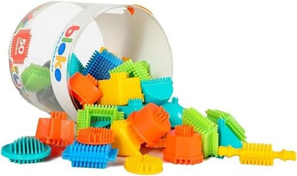 BLOKO 503502 50er Tube, Multicolor Spielzeug Spiel Steine Blöcke Bunt Kunststoff