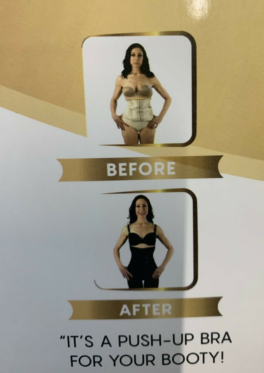 Slim 'n Lift Body Bum Silhouette Shaper Nude Beige & Schwarz Small Größe XL