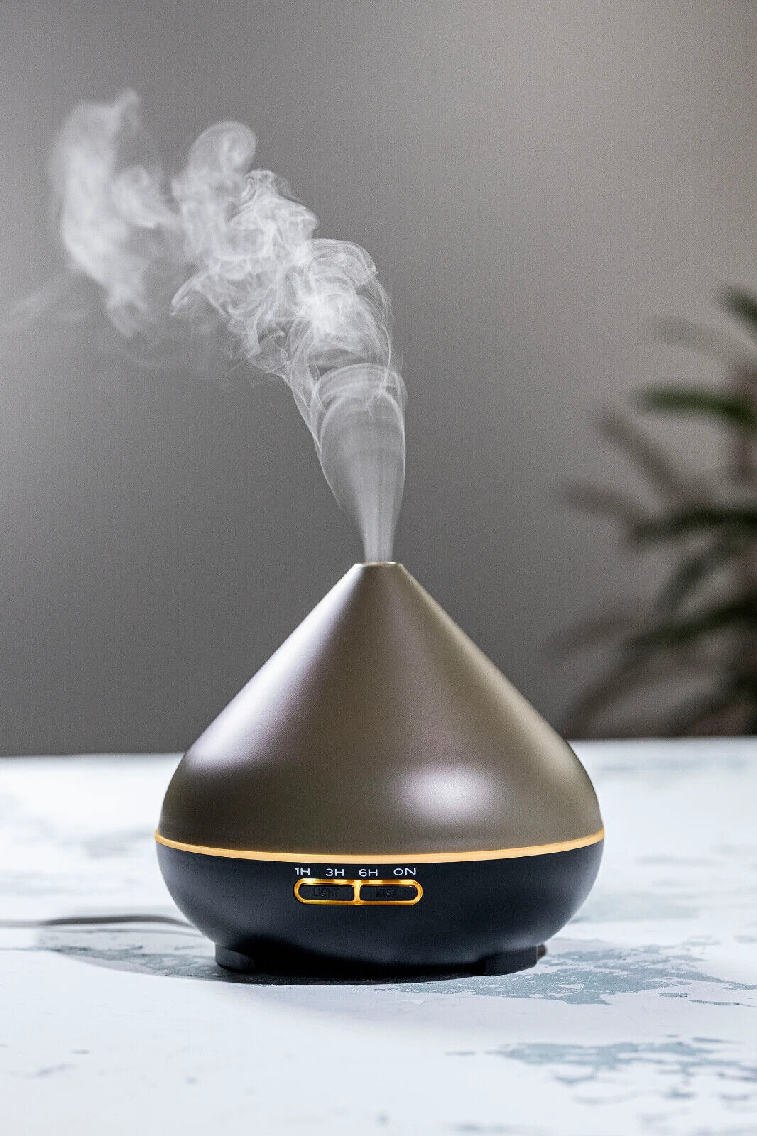 Luftbefeuchter Aroma Diffuser Taupe Stimmungslicht Mit Timer