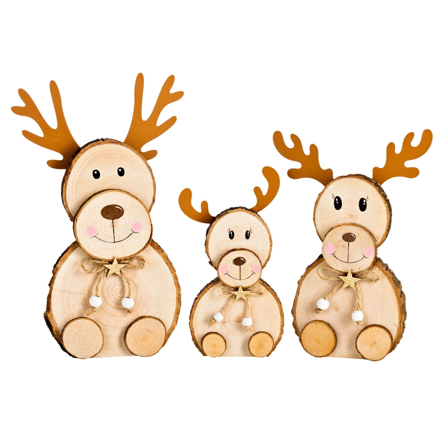 Deko-Rentiere "Familie Woldemar" 3er Set Advent Deko Weihnachtsdeko Wohnungsdeko