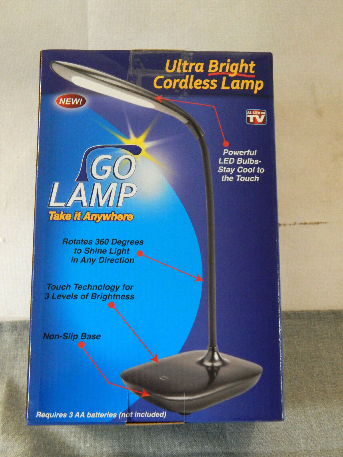 Schreibtischlampe LED Touch Lampe in Grau Berührungssensor, Verstellbar