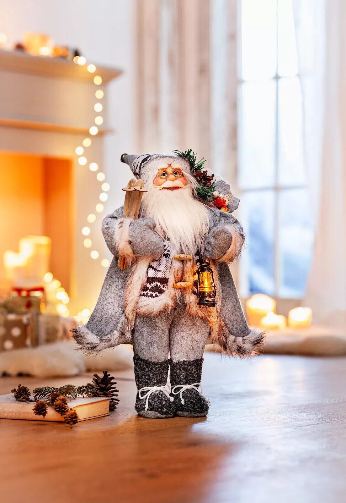 Deko-Weihnachtsmann Lennart 45 cm Wohnungs Deko Wihnachtsdeko Advent Dekoration