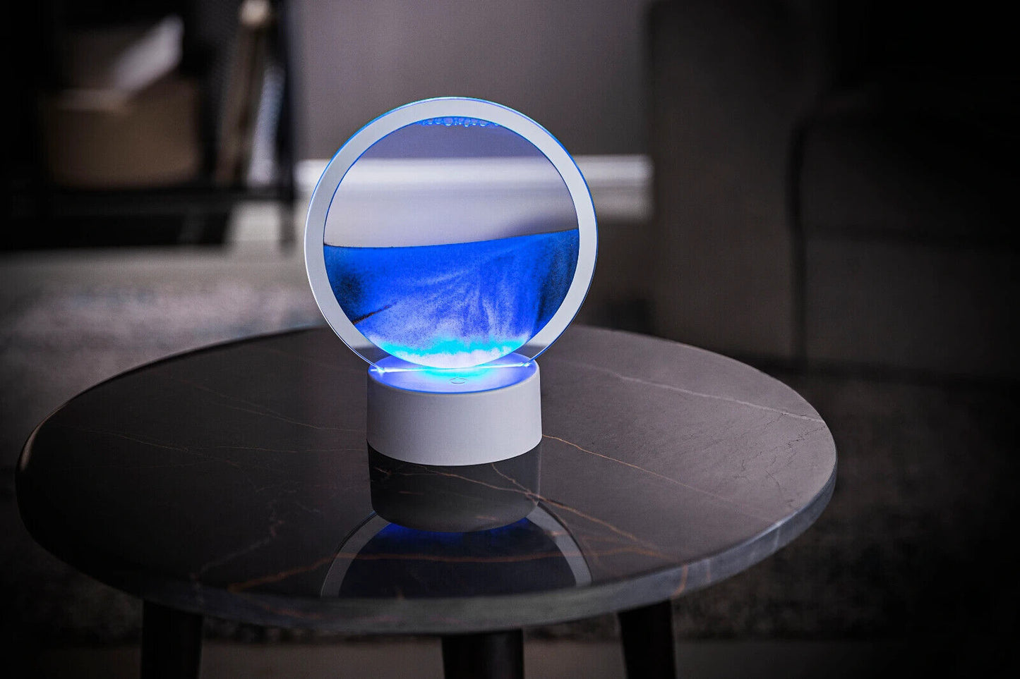 Sandspiel Lampe beleuchtet Deko LED Wohnungsdeko Dekoration in Weiß