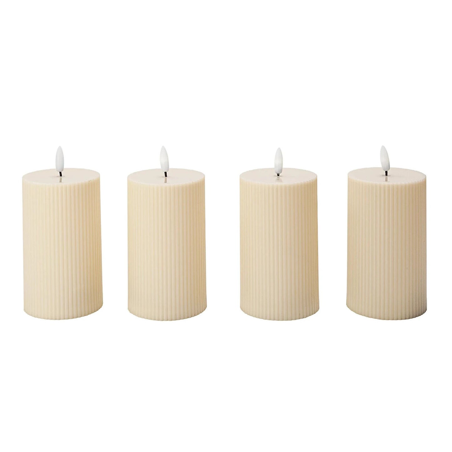LED-Kerzen "Striscia" 4er-Set, (Farbe: elfenbein)