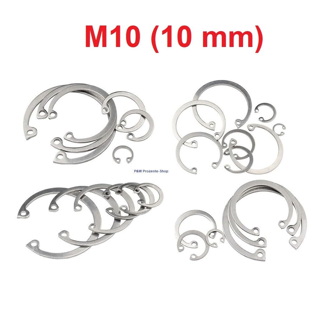 Sicherungsring M8 bis M20 DIN 472 Innen, Seegering, Edelstahl A2, 8mm - 20mm