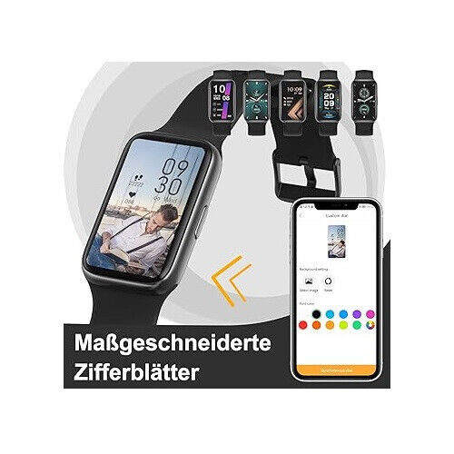 BingoFit Fitness Tracker, Fitness Armband Uhr mit Schrittzähler Pulsuhr Schwarz