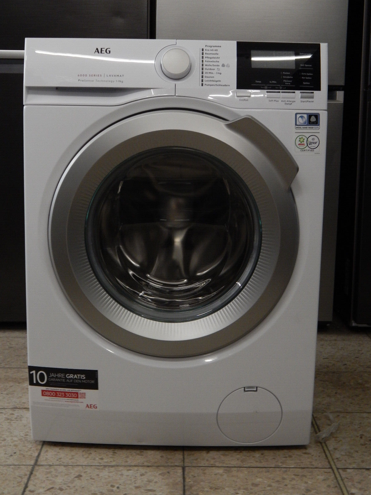 AEG Waschmaschine Serie 6000 L6FB49VFL, 9 kg Anti-Allergie, ProSense, 1400 U/Min