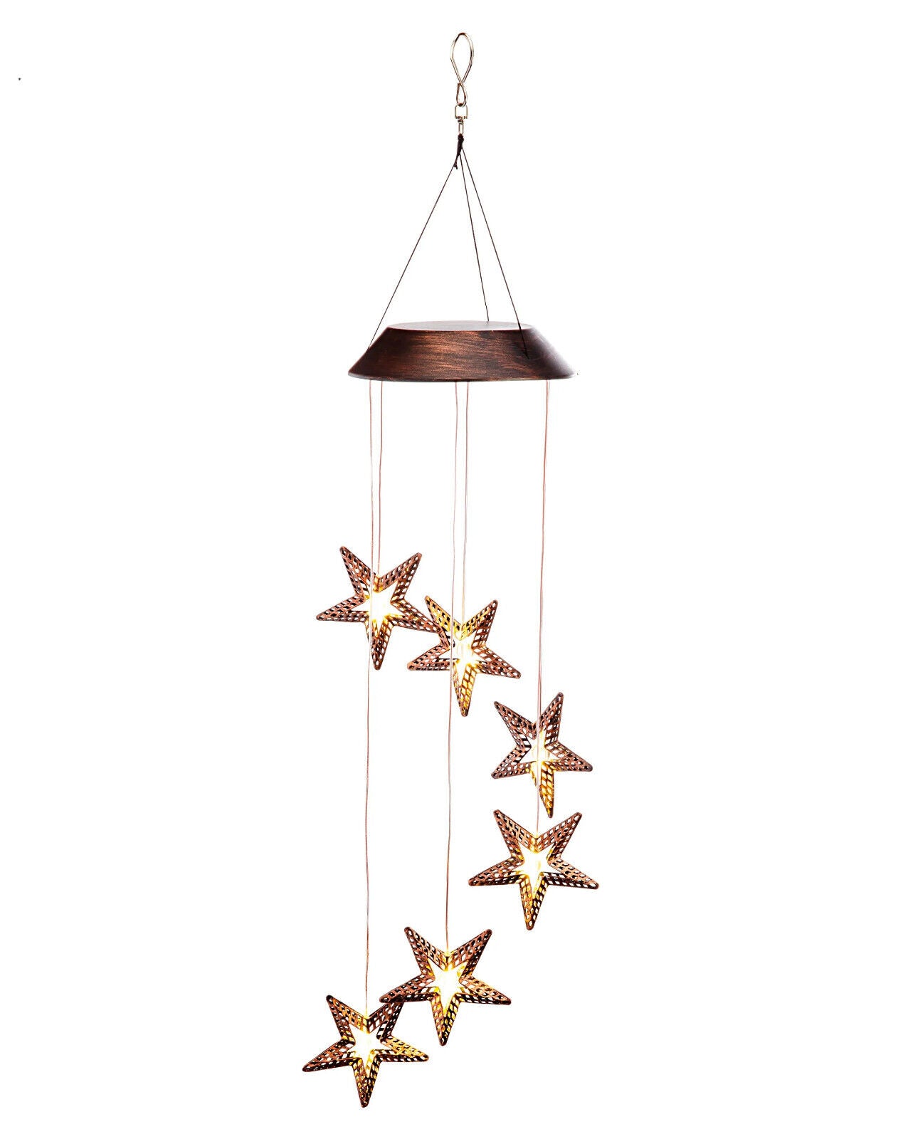 LED-Hängedeko "Sternentanz" 50cm LED Deko Advent Wohnungsdeko Weihnachten Braun