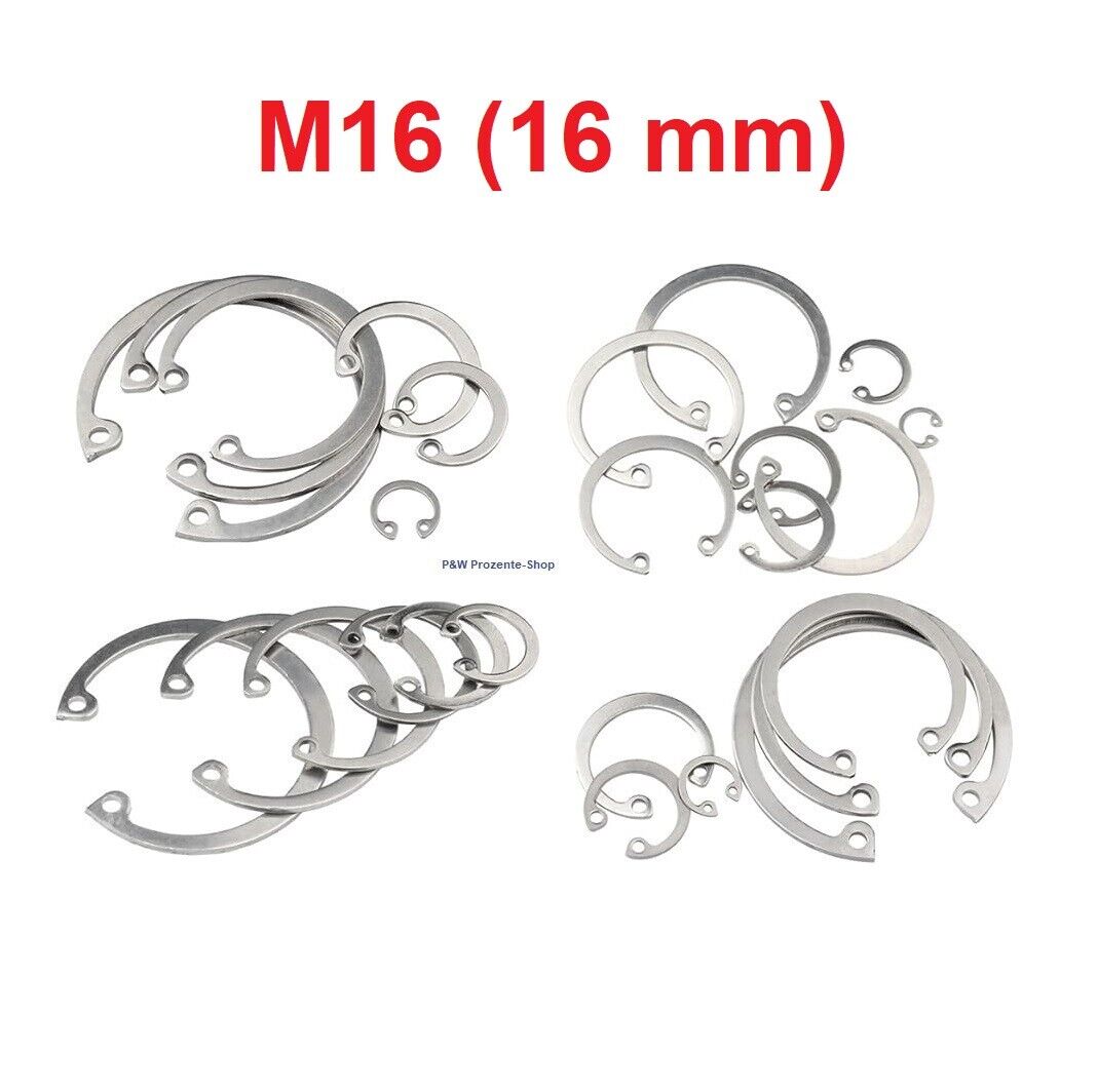 Sicherungsring M8 bis M20 DIN 472 Innen, Seegering, Edelstahl A2, 8mm - 20mm