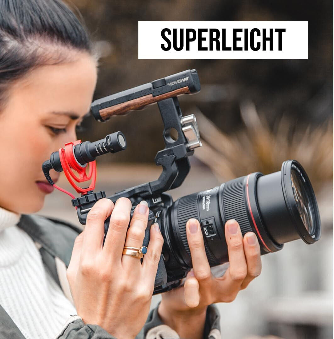 Rode Videomicro Kondensator Kamera Richtmikrofon aus Metall in Schwarz