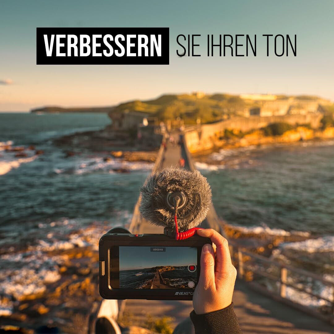 Rode Videomicro Kondensator Kamera Richtmikrofon aus Metall in Schwarz