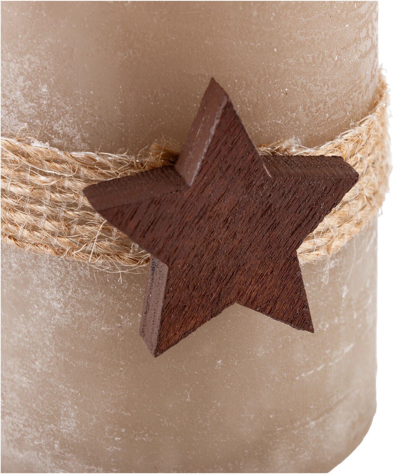 Stumpenkerzen "Natura Stars", 4er Set Kerze Advent Weihnachten Kerzen