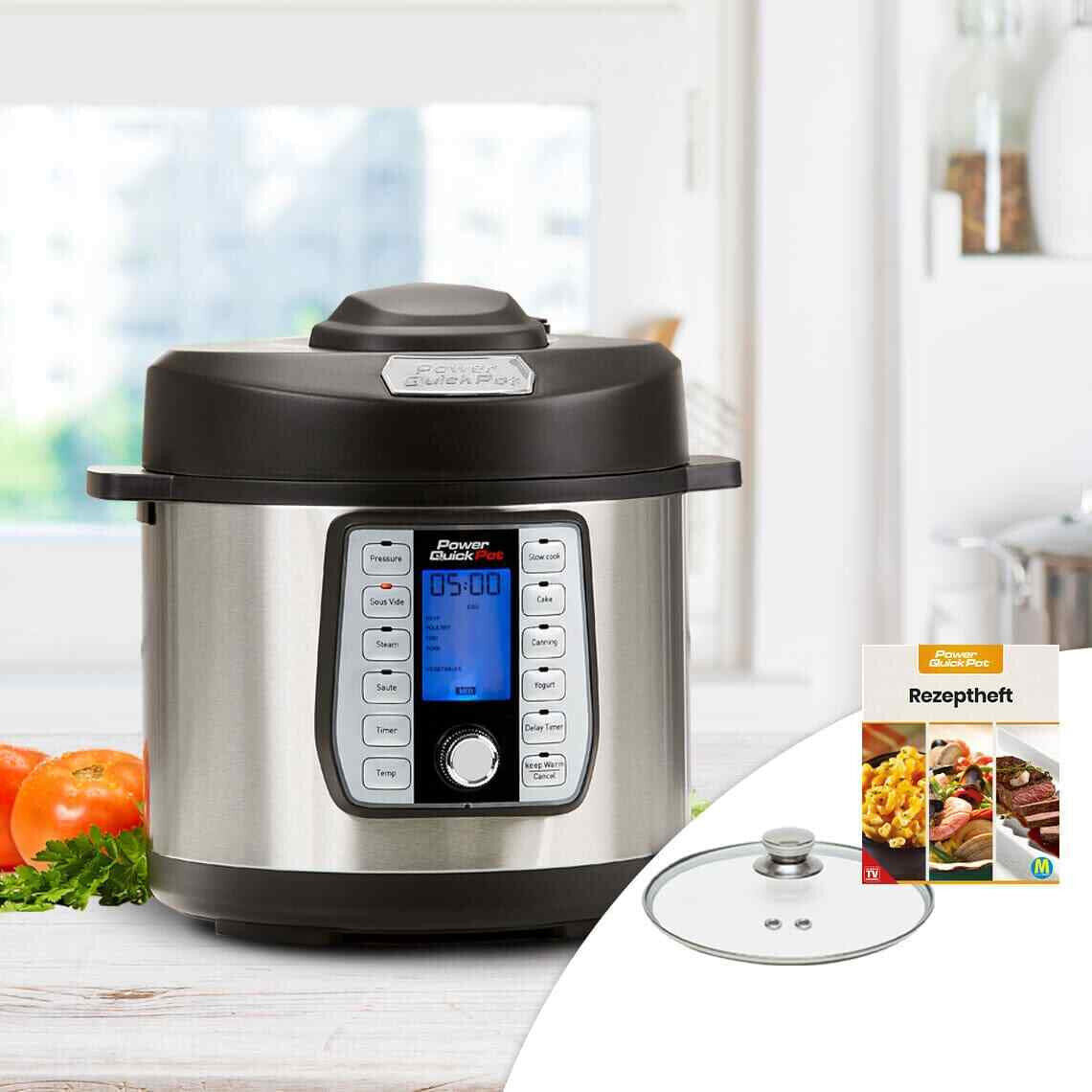 PowerXL Quick Pot Multikocher - ersetzt Ihren Druckkochtopf, Herd, Backofen