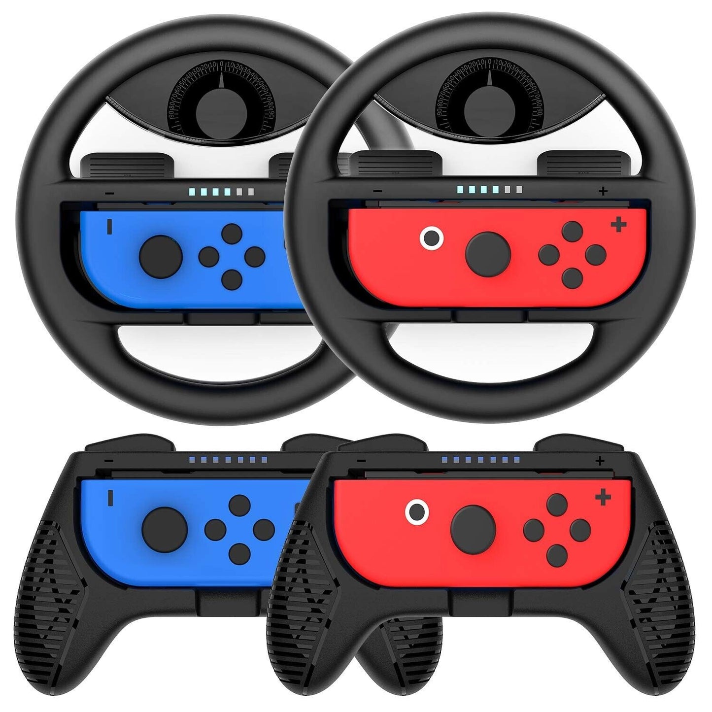 COODIO Switch Lenkrad und Griff, Switch Rennlenkrad, Joy-Con Griff Hülle für Mar