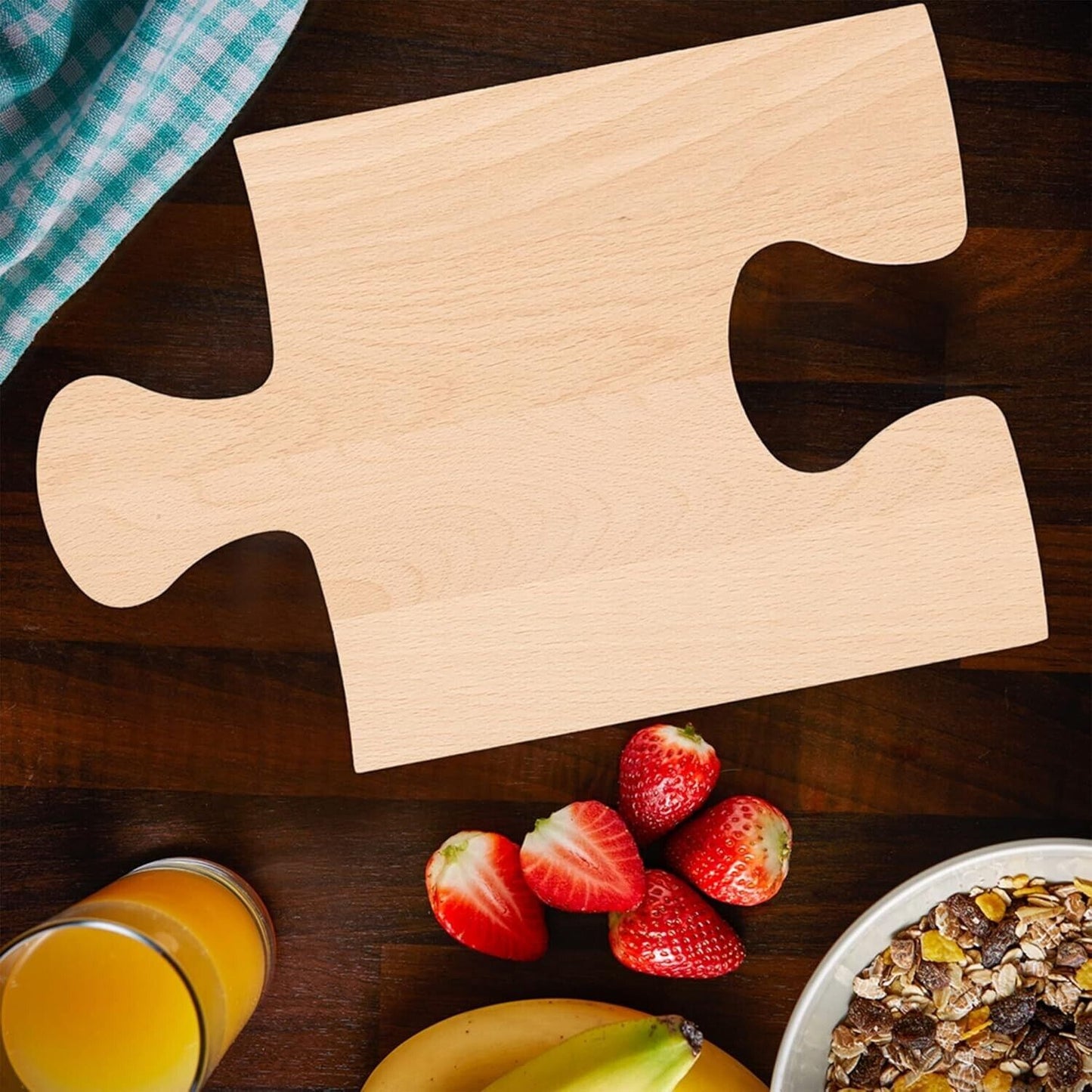 Puzzle Holzbrettchen, Puzzleboard Schneidebrett, Holz Küchenbrett, Puzzlebrett S