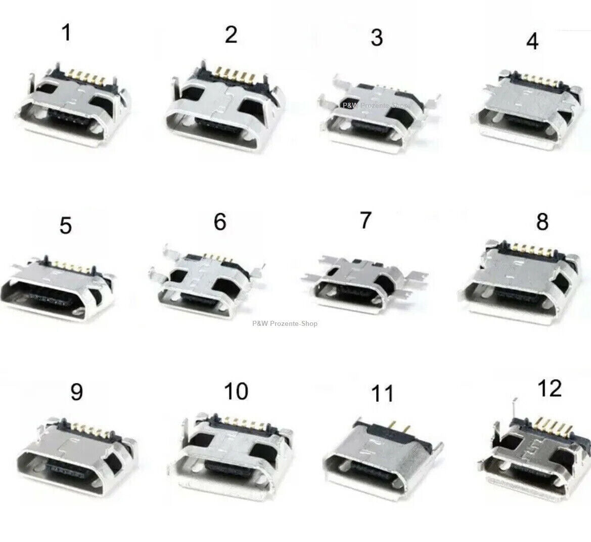 micro usb Buchse Einbau Ladebuchse Lötbuchse 5 Pins usb connector charging port
