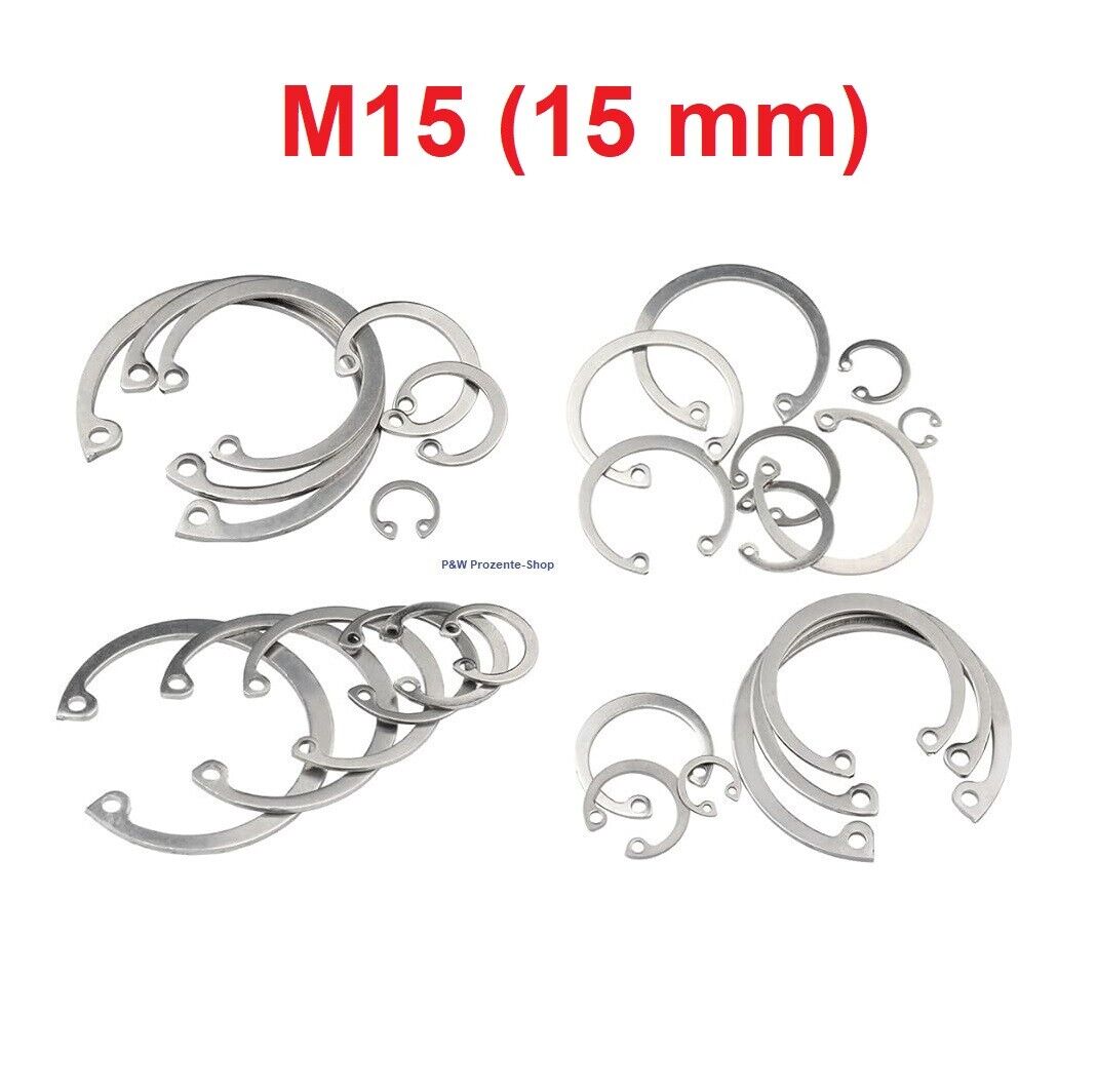 Sicherungsring M8 bis M20 DIN 472 Innen, Seegering, Edelstahl A2, 8mm - 20mm
