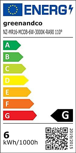 10x CRI 90+ MR16 GU5.3 LED Spot, 6W 360 lm 110° 3000K warmweiß 12V AC/DC
