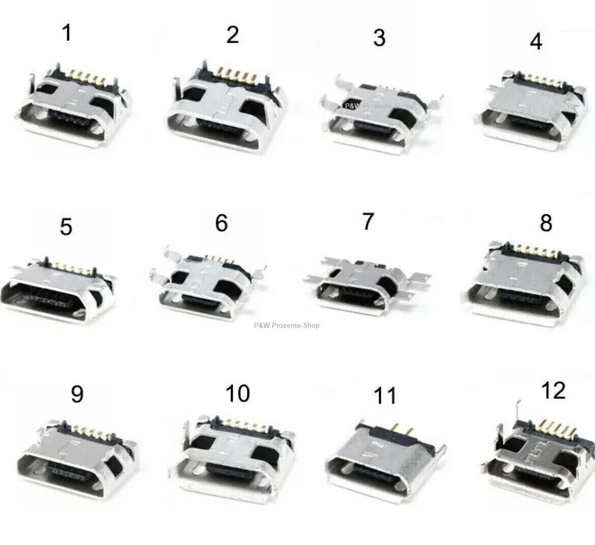 micro usb Buchse Einbau Ladebuchse Lötbuchse 5 Pins usb connector charging port