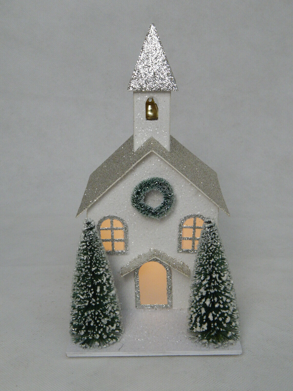Winterhaus mit LED Beleuchtung 26cm Weihnachtsdeko Advent Deko Weihnachtskirche