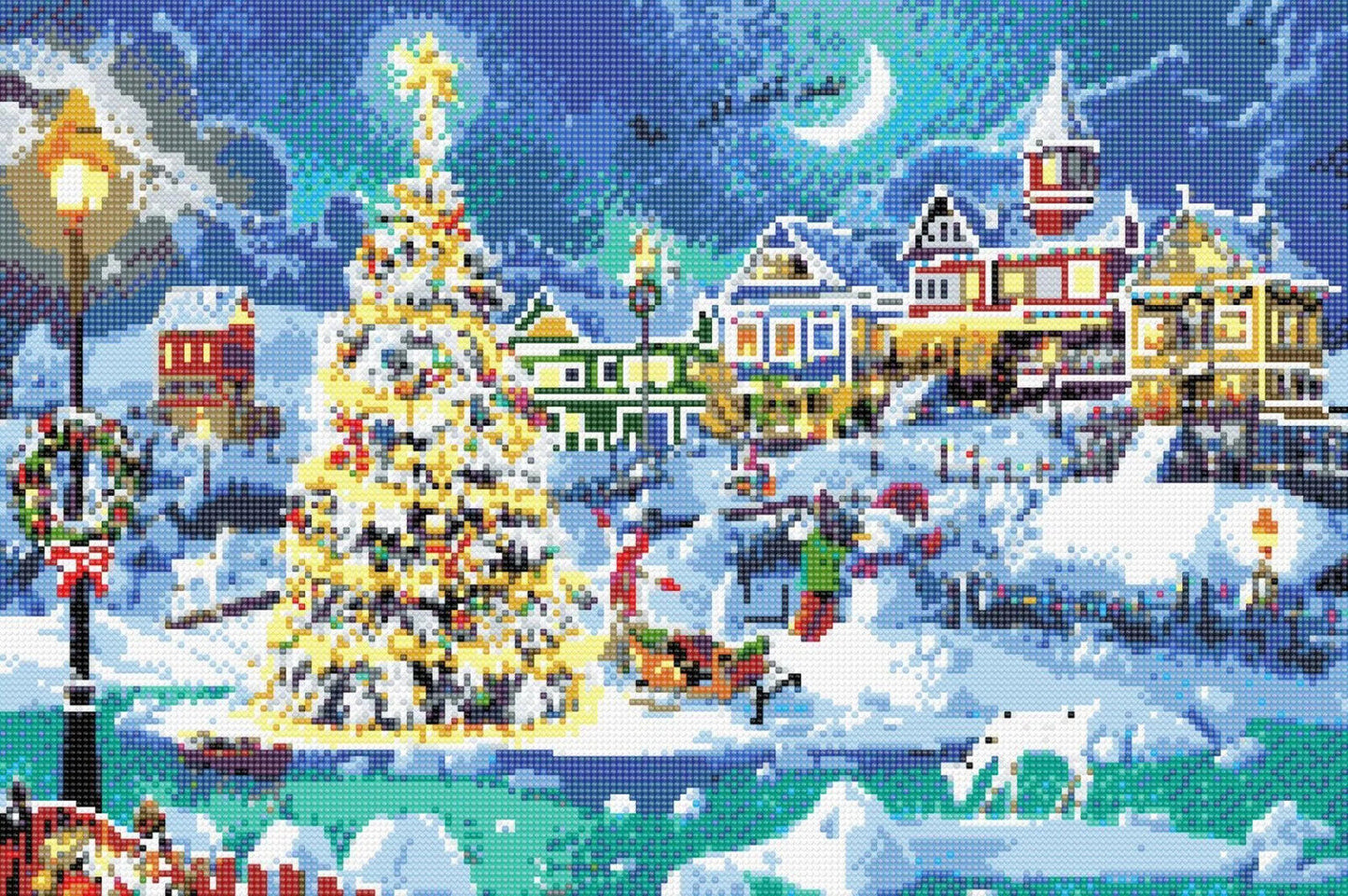 LED-Diamond Painting "Christmas" 60x40 cm Deko Basteln Wanddeko Wohnungsdeko