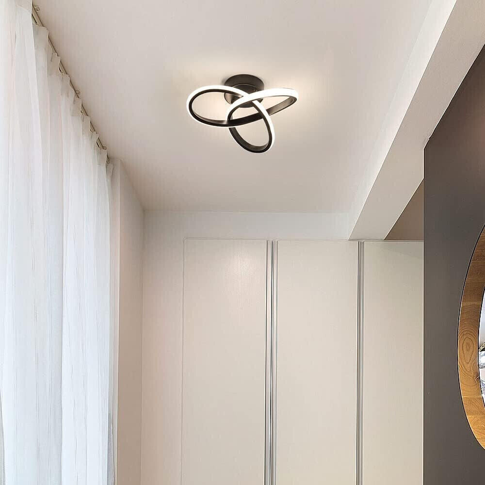 LED Deckenleuchte, Deckenlampe 20W 2200LM, LED Lampe Schwarz für Wohnzimmer